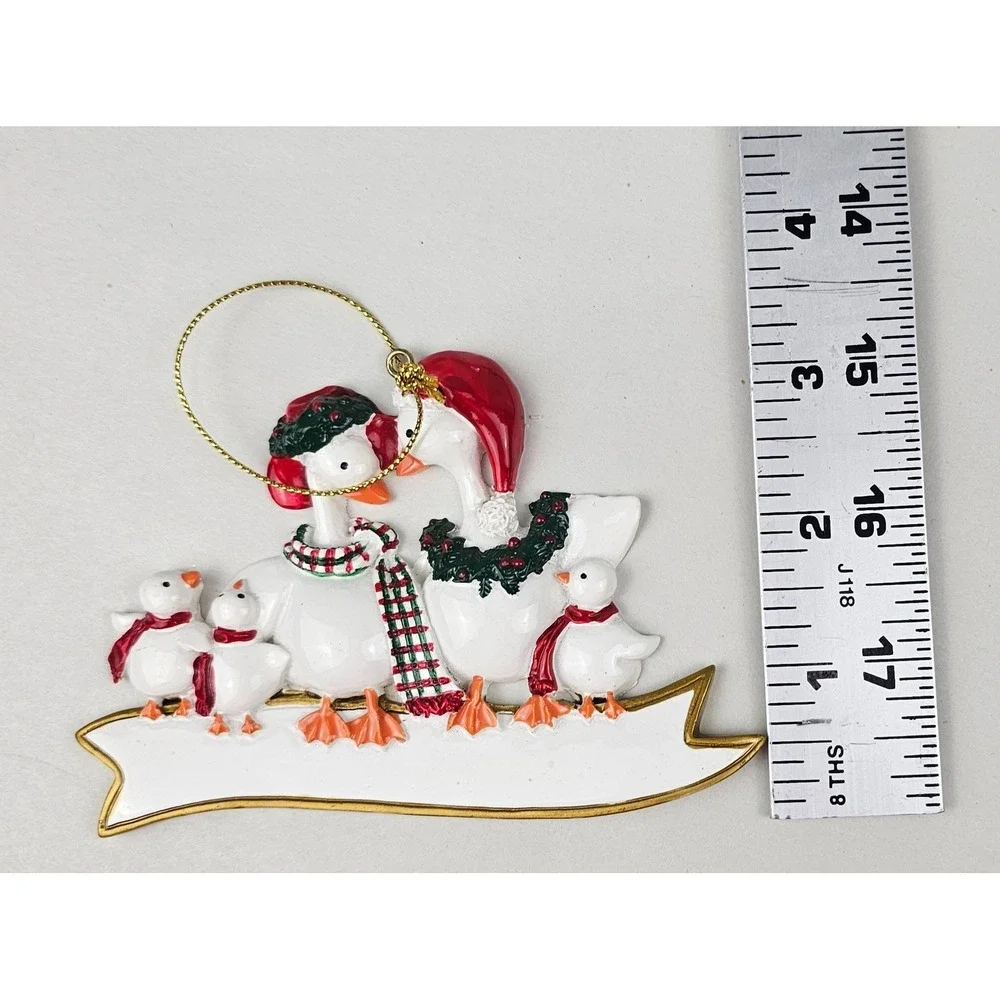 Holiday Goose Family Ornament Christmas Tree Decoration Festive Geese Banner‎
